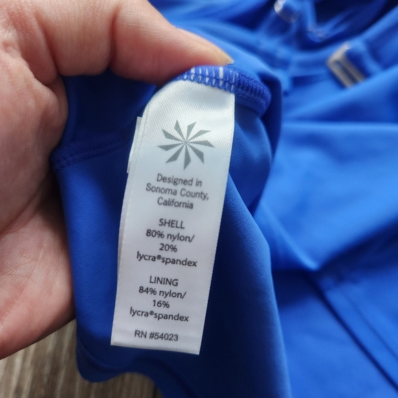 Athleta Blue Bandeau Tankini Top 34B/C - Picture 7 of 7